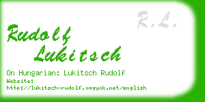 rudolf lukitsch business card